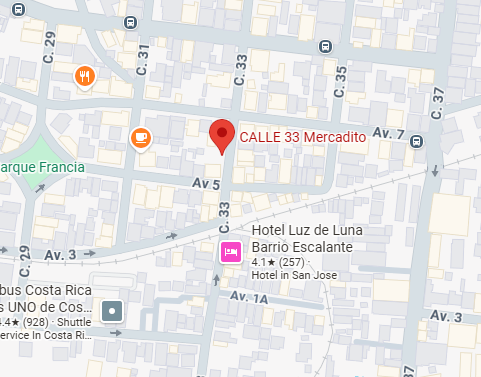 Ubicación Bitos Barrio Escalante